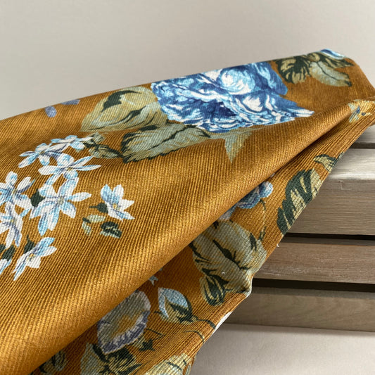 Lady McElroy Floral Renaissance Stretch Cotton Corduroy