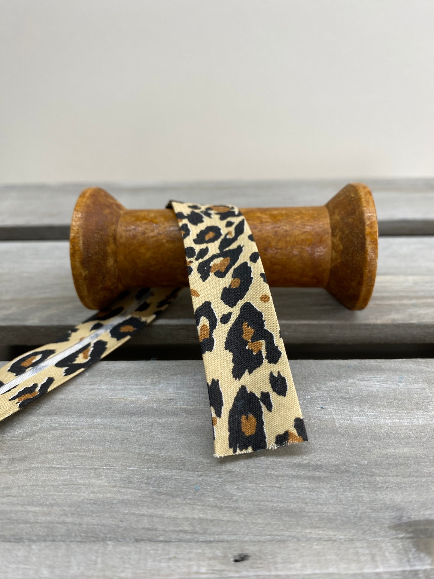 Leopard Print Cotton Bias Binding 18mm