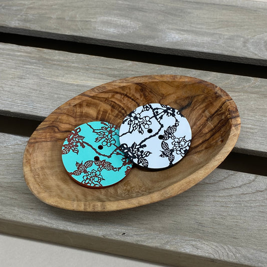 Fancy Floral Buttons 45mm