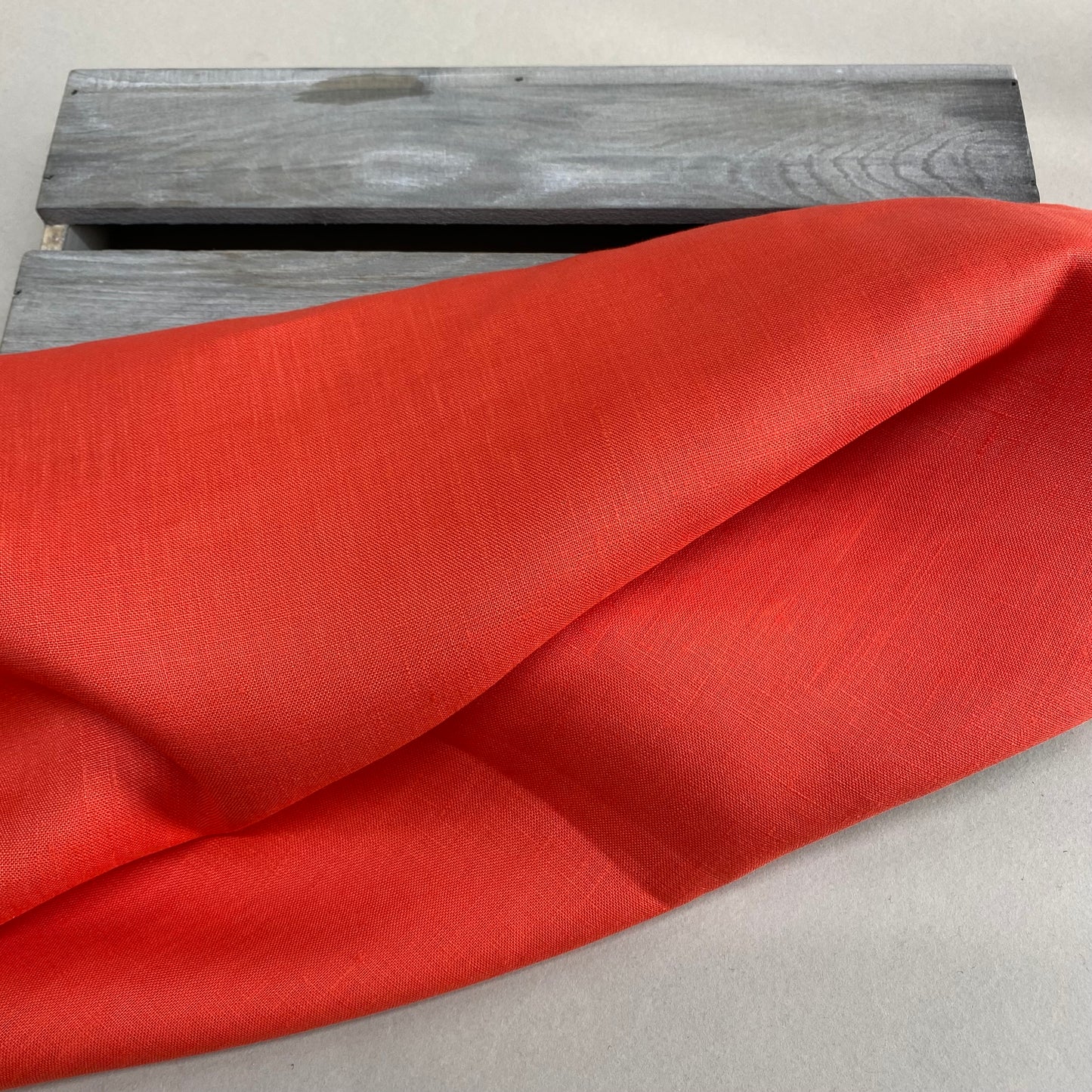Francesca Linen Dressmaking Fabric Orangeade