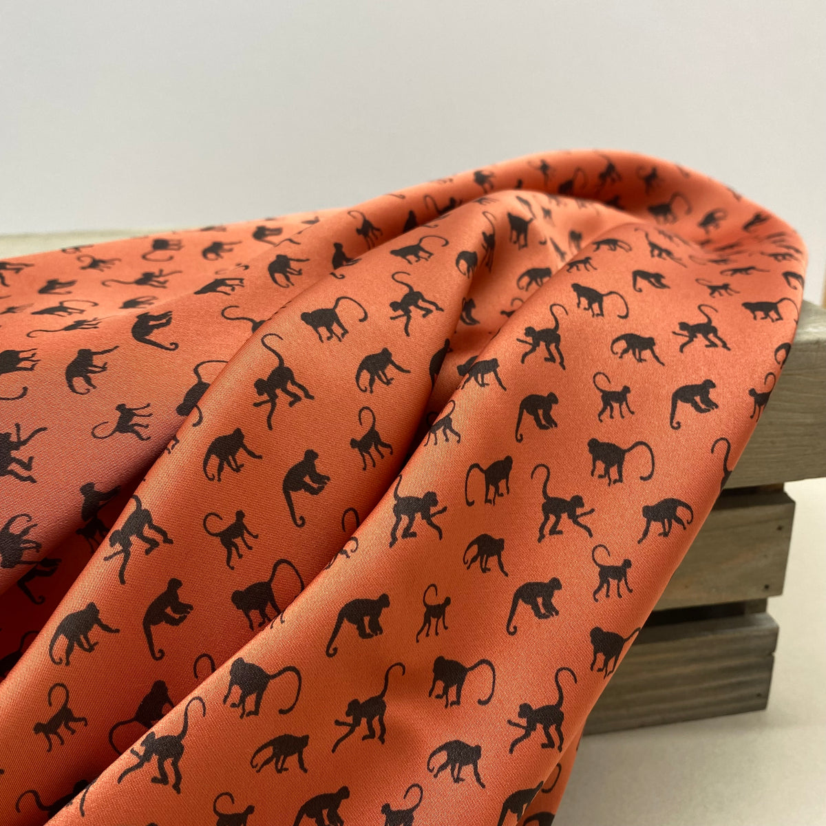 Marmoset Chocolate Satin Print