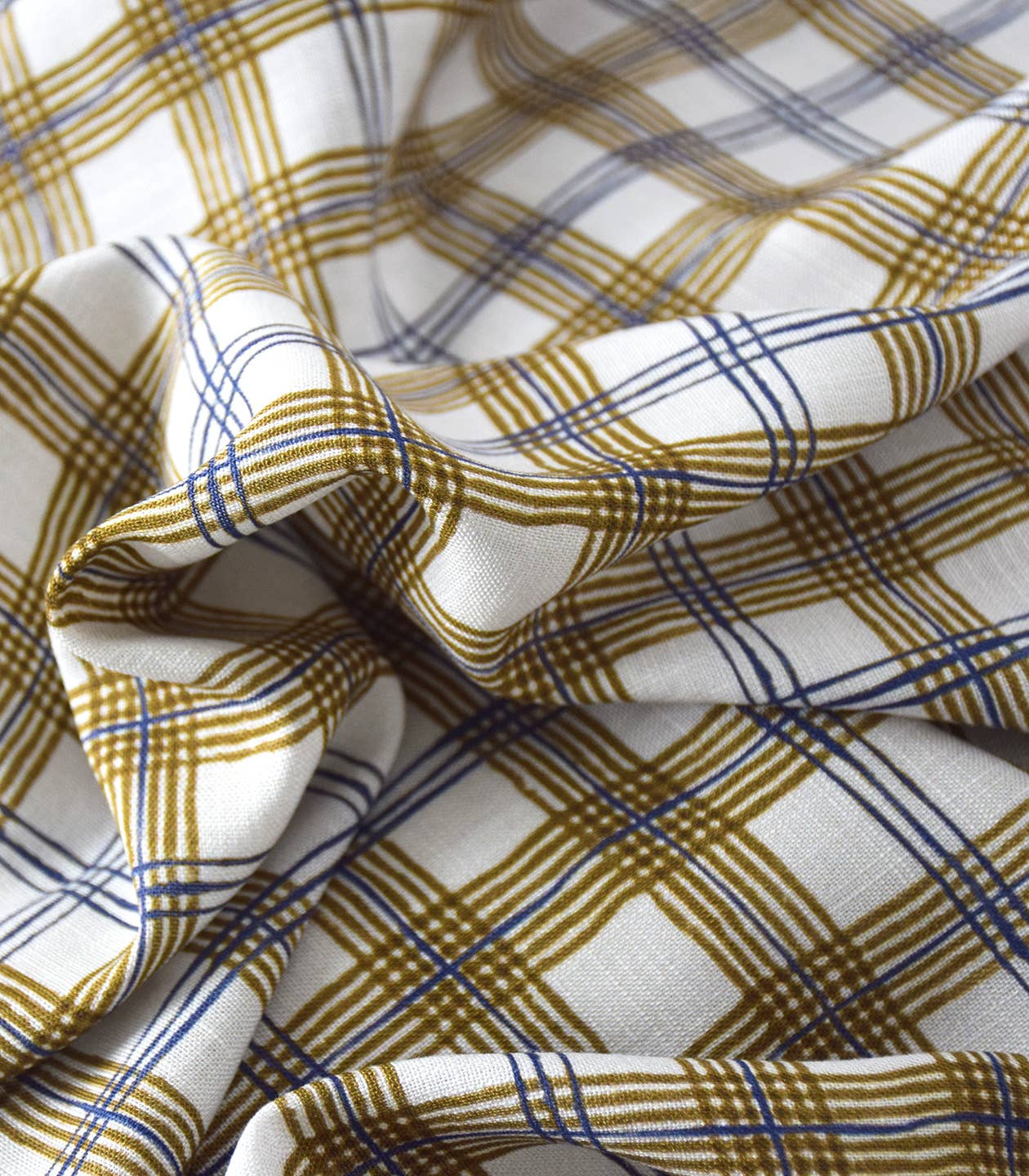 Cousette Harry's Checks Bronze Viscose Fabric