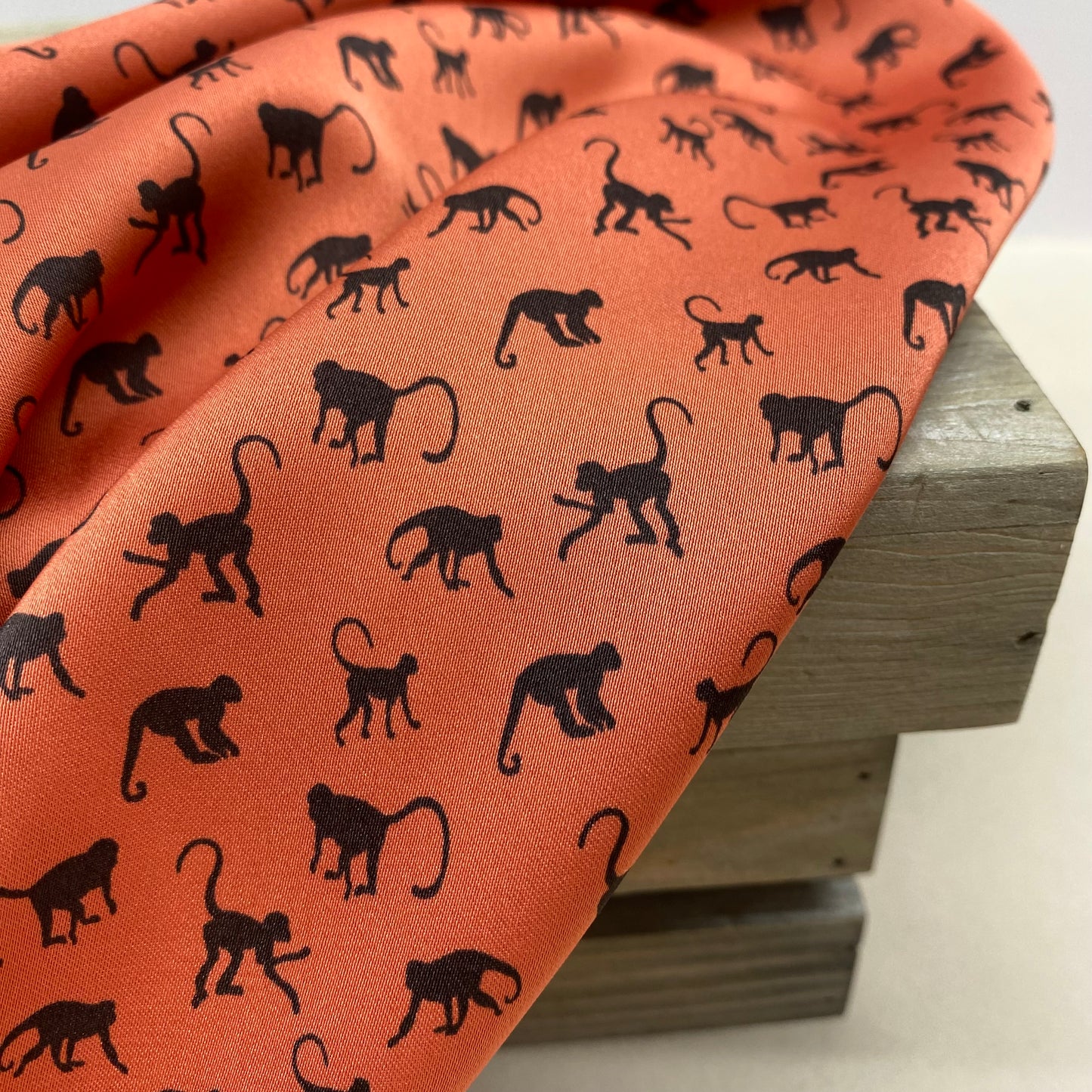 Marmoset Chocolate Satin Print