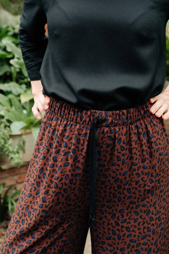 Eglantine et Zoe Jungle Collection Bagheera Chocolate Viscose Fabric