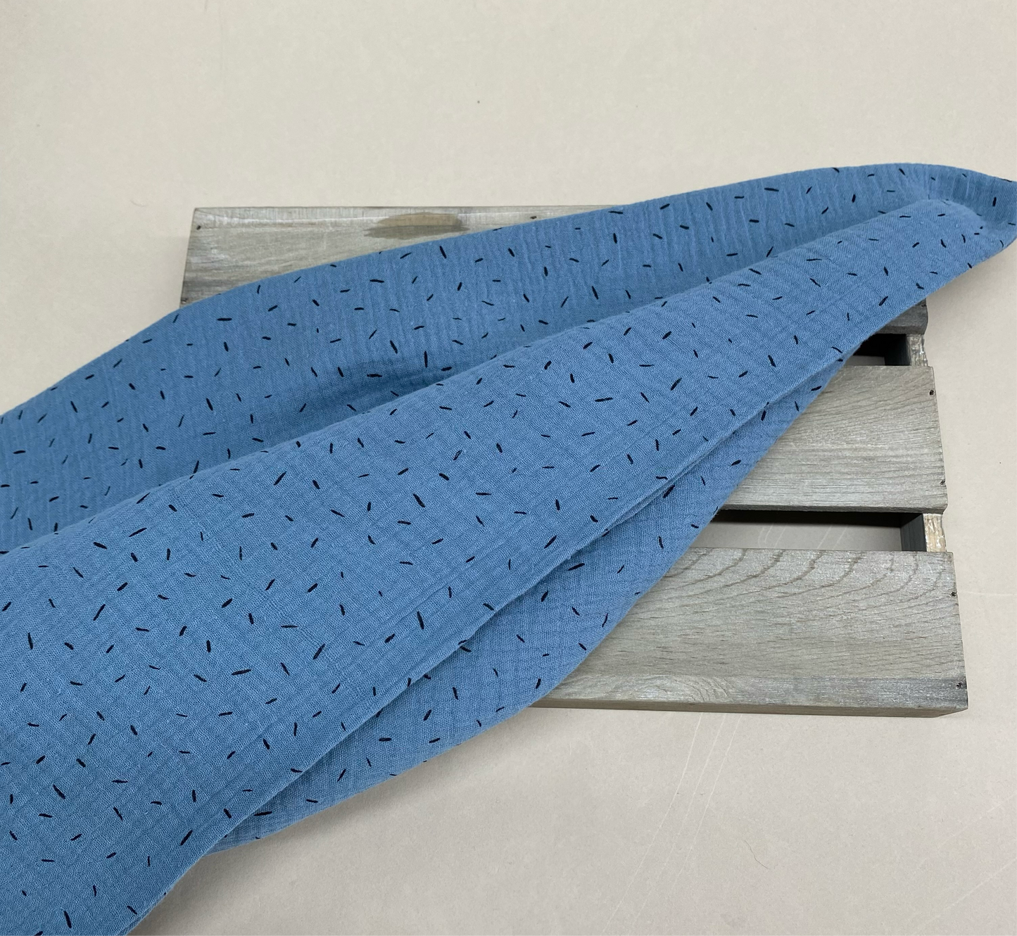 Olivia Double Gauze Fabric Seed Dusty Blue