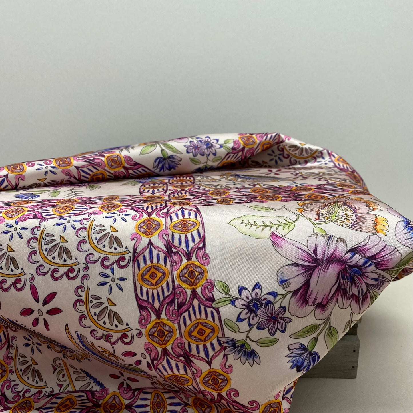 Passionflower Digital Print Satin Warm 1.5m