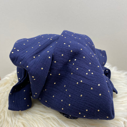 Olivia Double Gauze Fabric Raindrops Navy