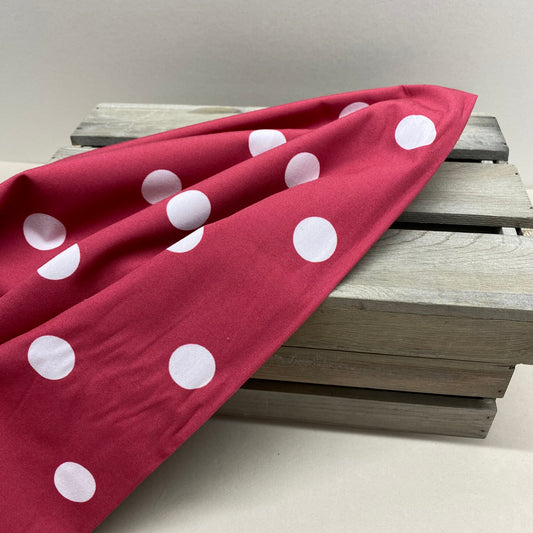 Spot Cotton Poplin Print Bright Red