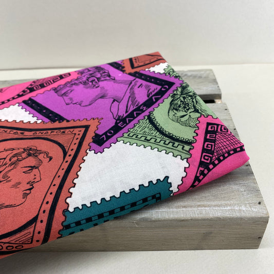 Lady McElroy Stamps of Greece Marlie- Cotton Lawn