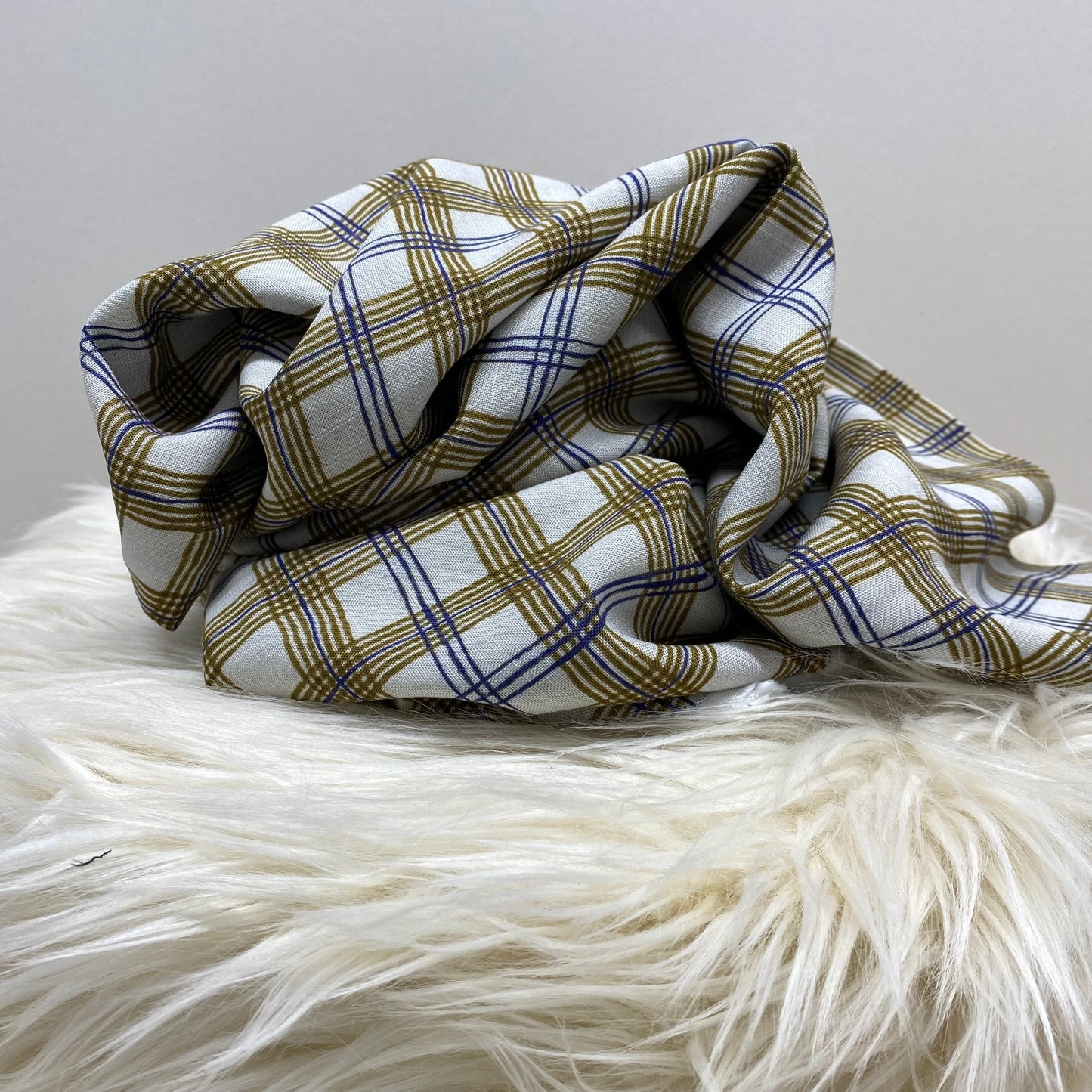 Cousette Harry's Checks Bronze Viscose Fabric