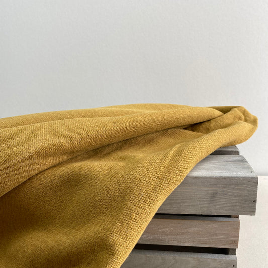 Belina Winter Cotton Knit Fabric Ochre