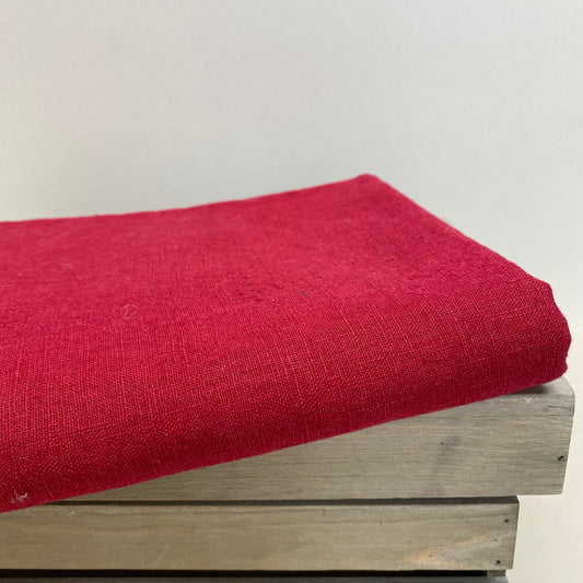 Rebekah Linen Dressmaking Fabric True Red 1m