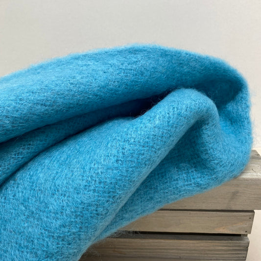 Open Weave Mohair Wool Bright Aqua 1.5m