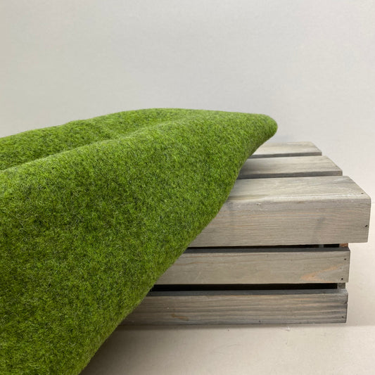Double Face Boiled Wool Felt Bright Lime /Charcoal 2m