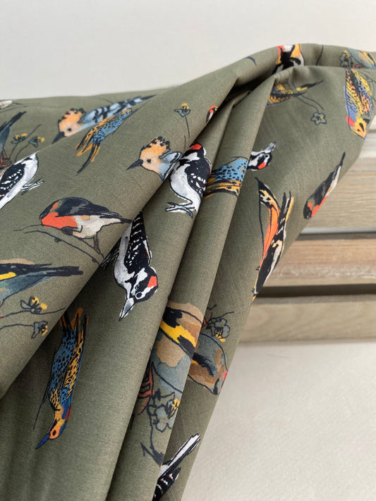 Lady McElroy Woodpecker Walk Marlie- Cotton Lawn