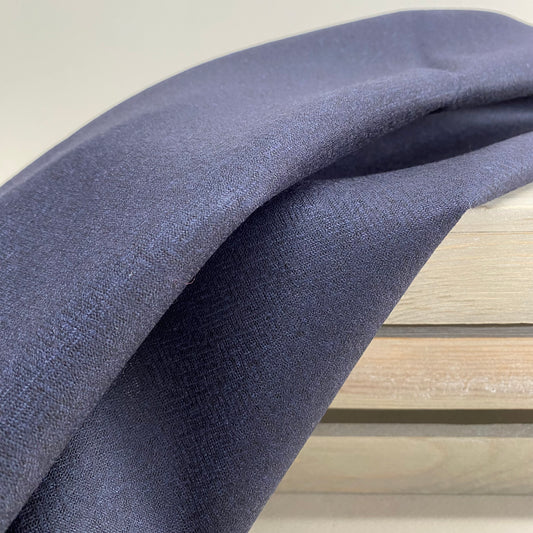 Ex Designer Herringbone Wool Suit Length 3m Blue