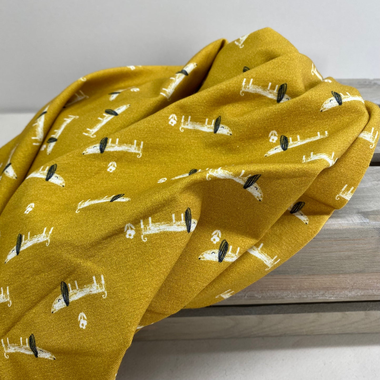 Dashwood MORI 1149 Velma the Teckel Dachshund Cotton Jersey Fabric