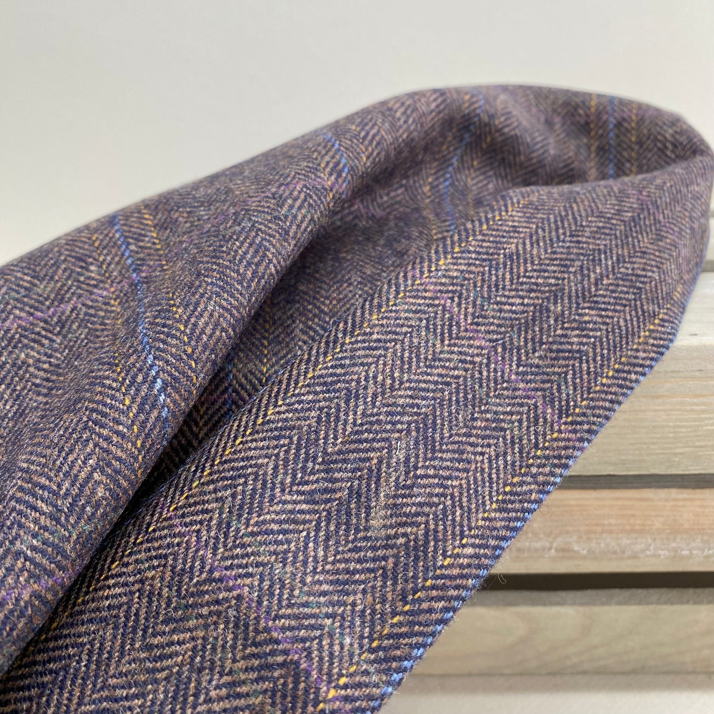 Ex Designer Wool Suit Length 3m Brown Check