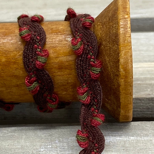 Fancy Scalloped Ric Rac Ribbon Trim Chocolate