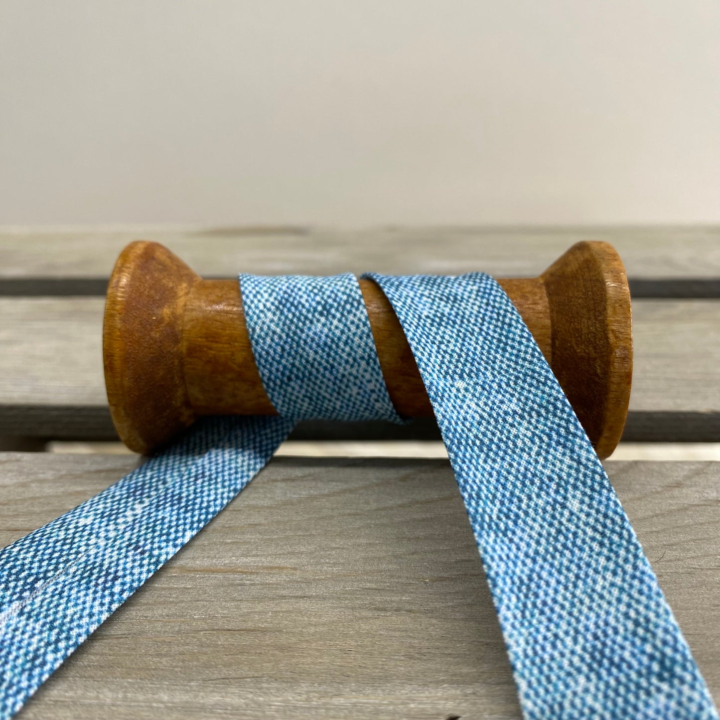 Tweed Linen Printed Bias Binding 20mm