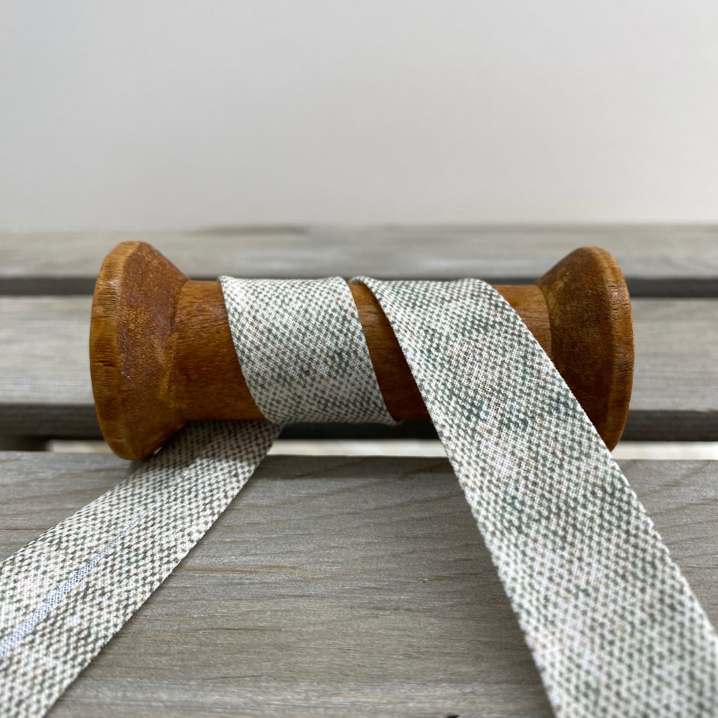 Tweed Linen Printed Bias Binding 20mm