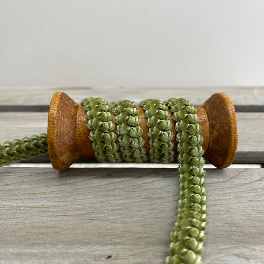 Velour Velvet Gimp Braid 15mm Fern