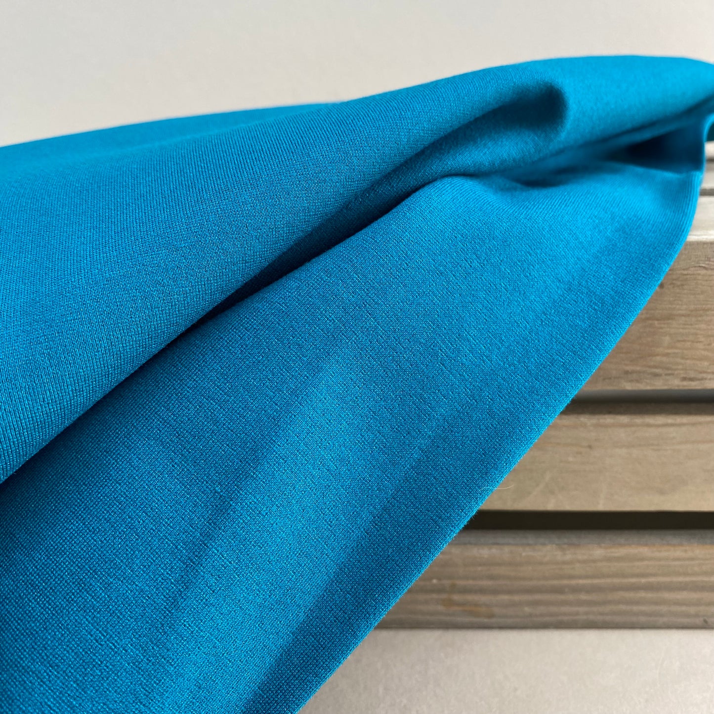 Cassandra Ponte Roma Fabric Teal