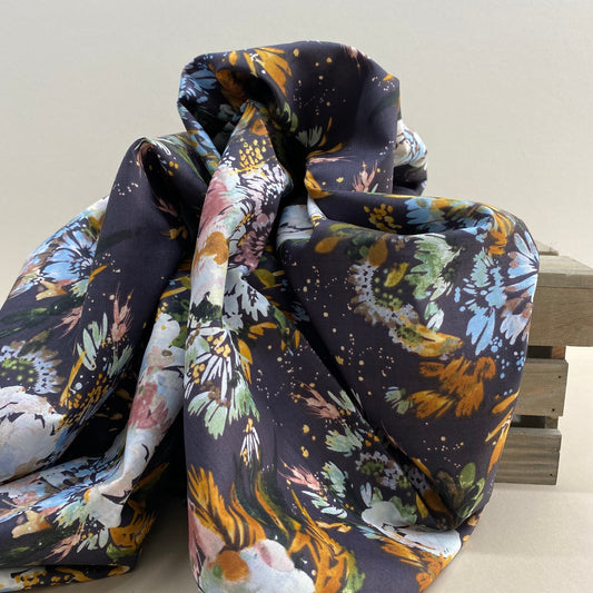 Floral Botany Cotton Lawn Print Collection by Windham Fabrics Navy