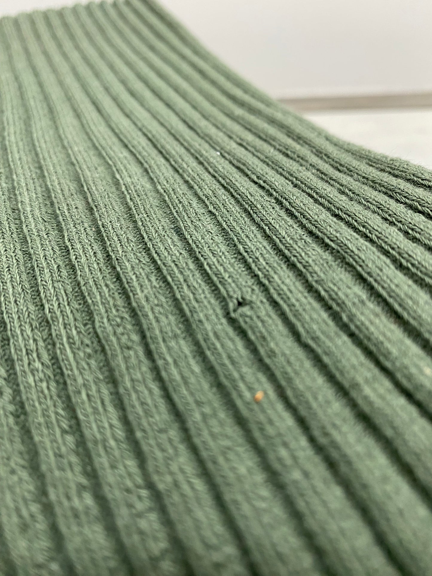 Una Cotton Knit Ribbing Olive 1m Fault