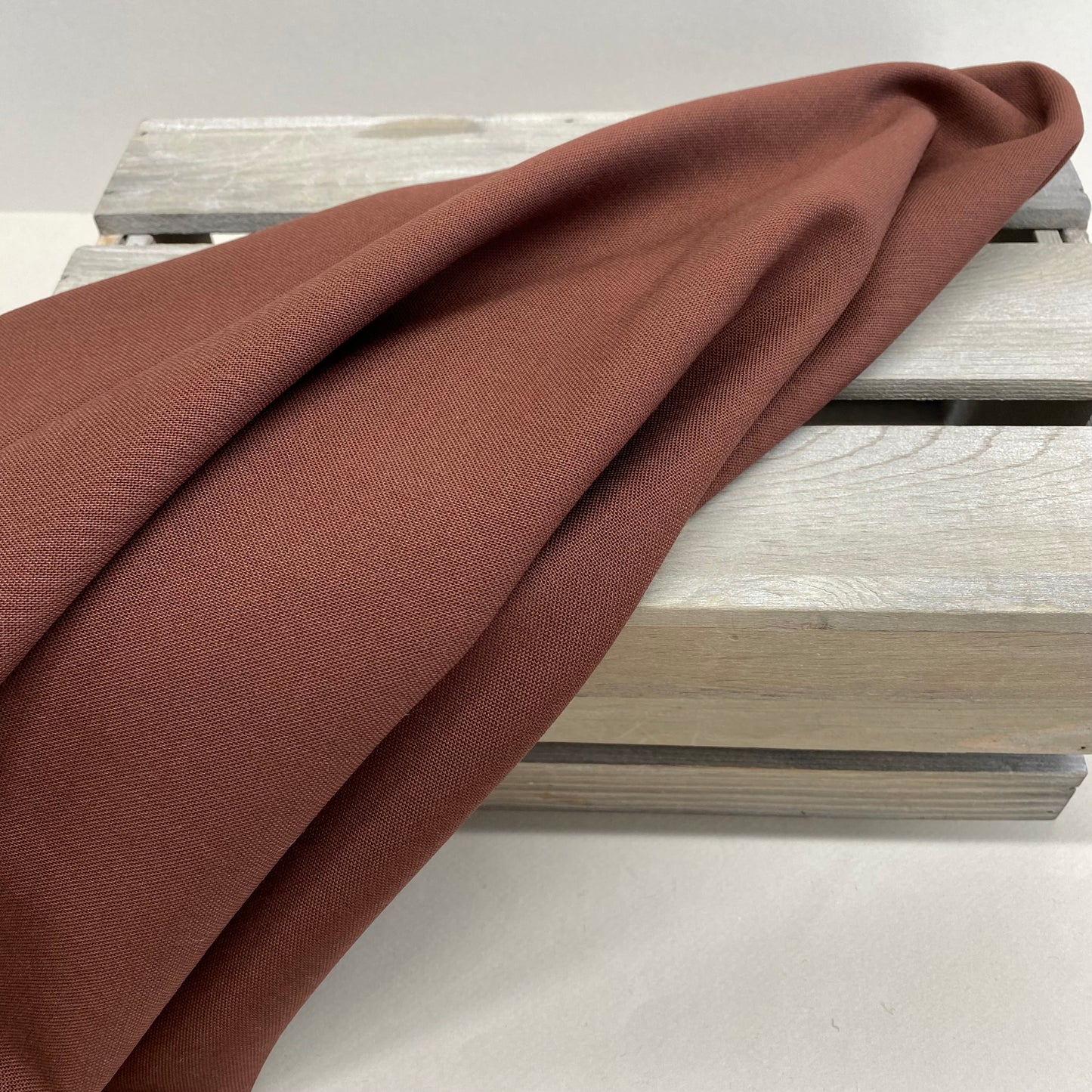 Lightweight Fine Wool Suiting Cocoa Powder