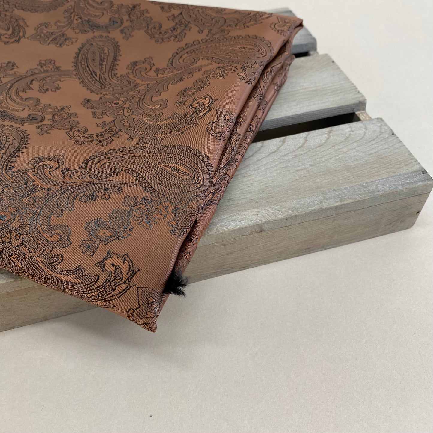 Queenie Paisley Print  Viscose Blend Lining Cocoa