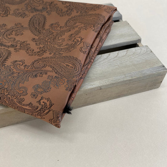 Queenie Paisley Print  Viscose Blend Lining Cocoa