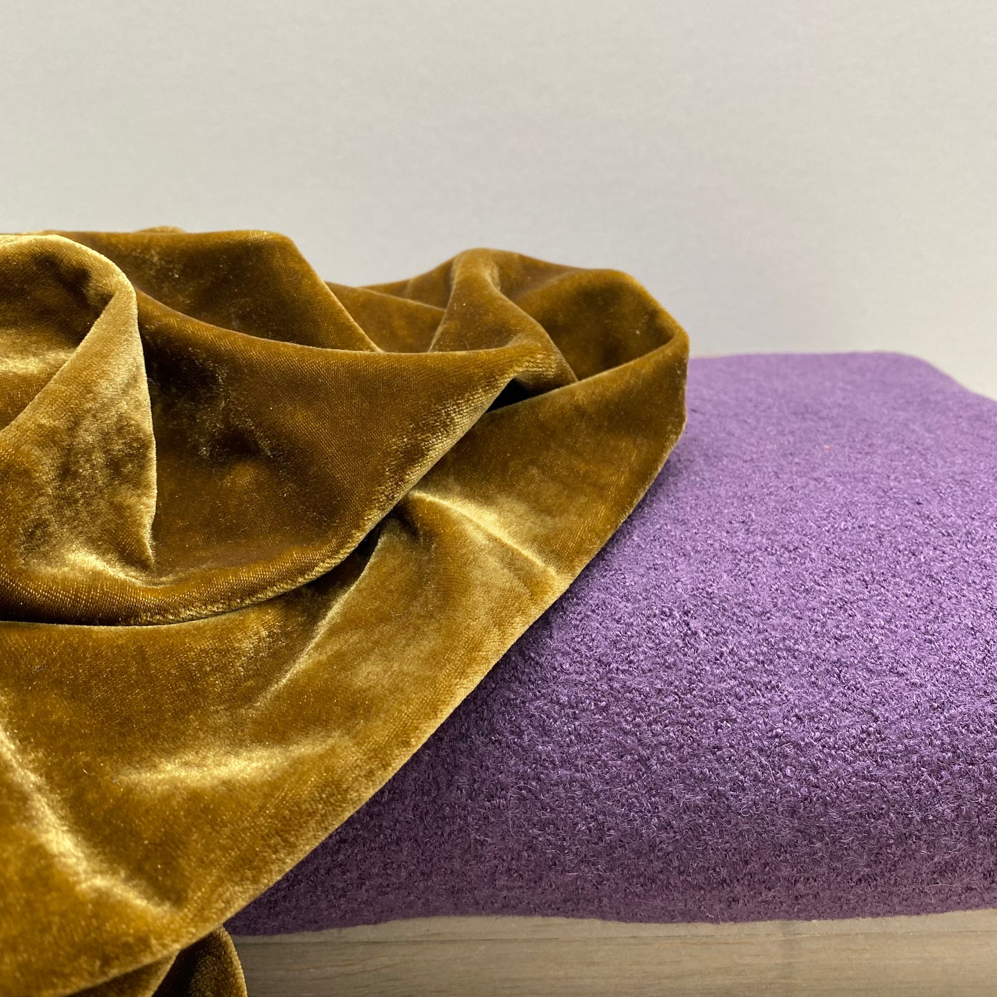 Bronze Gold Stretch Velvet Fabric