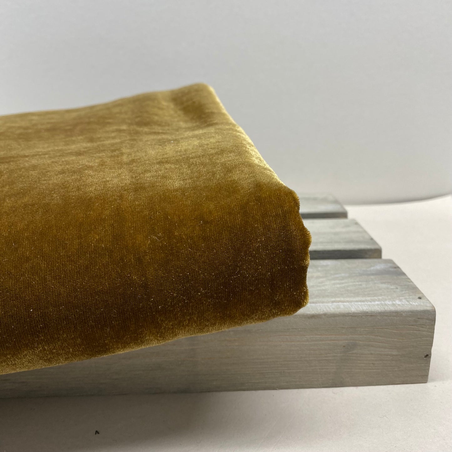 Bronze Gold Stretch Velvet Fabric