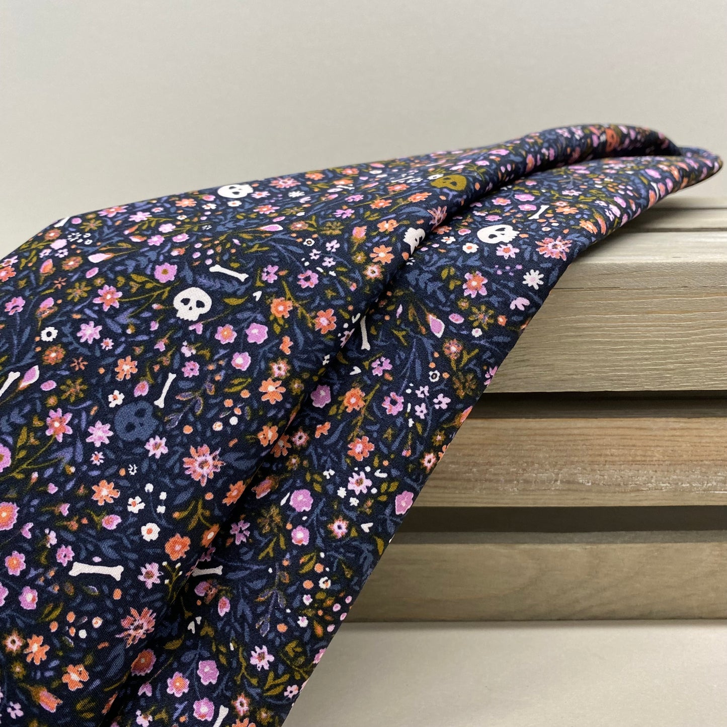 Art Gallery Boneyard Nocturnal from Eerie by Katarina Roccella Cotton Poplin