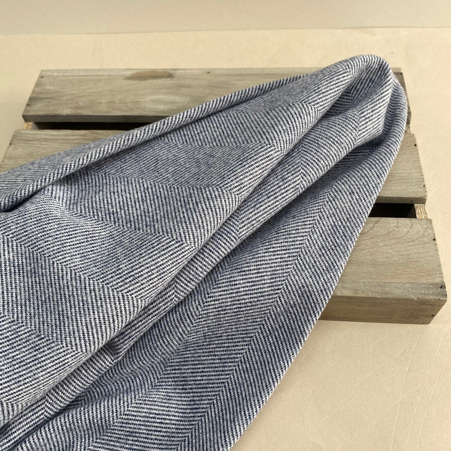 Herringbone Viscose Blend Grey