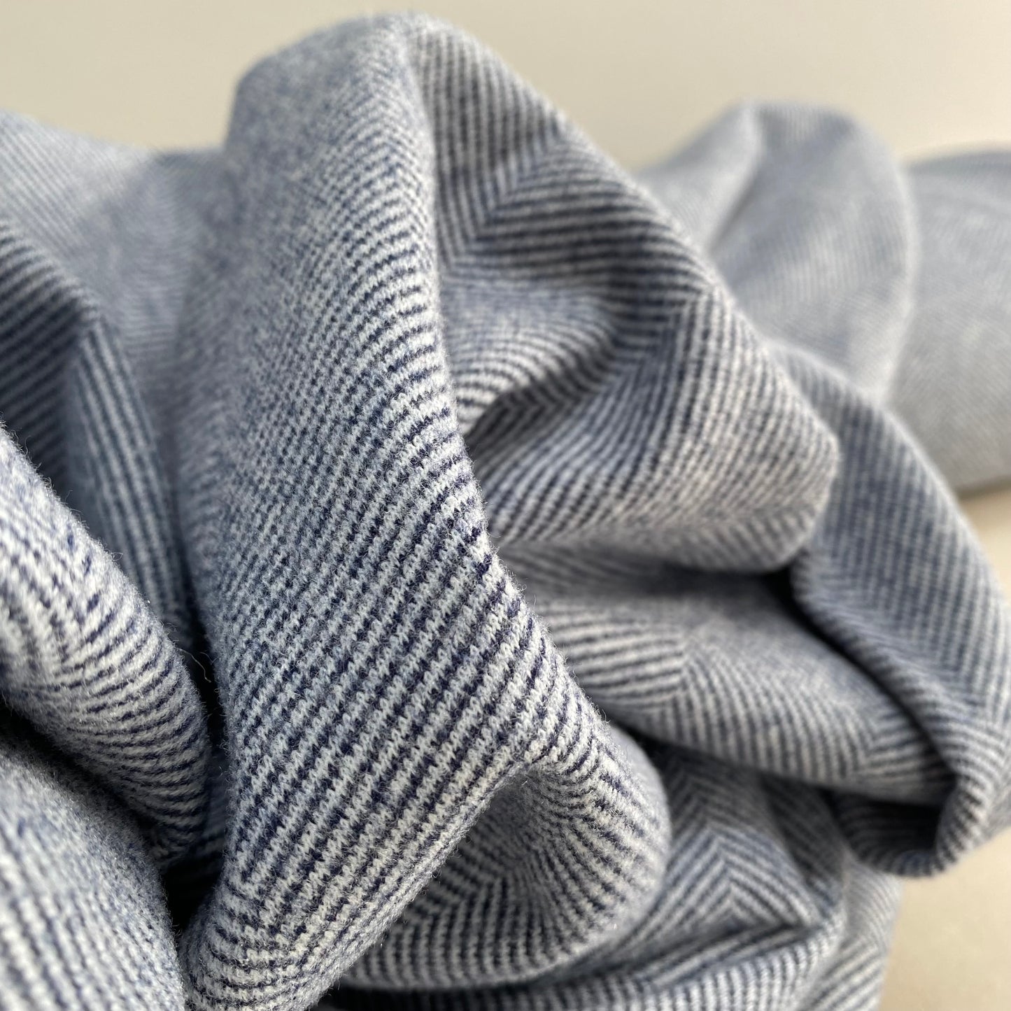 Herringbone Viscose Blend Grey