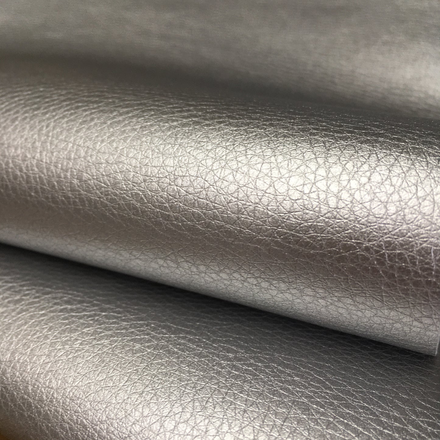 Faux Leather Silver