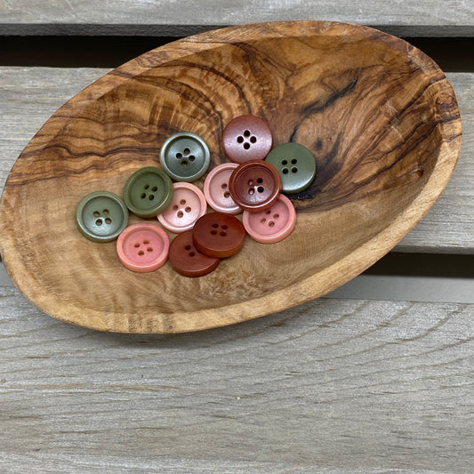 Corozo Rimmed Buttons 15mm