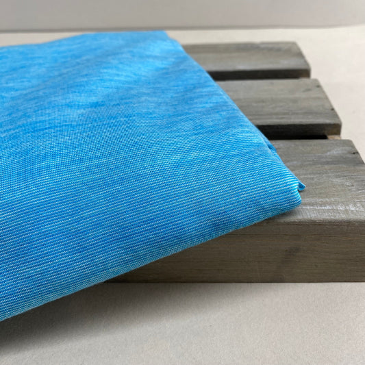 Turquoise Stripe Merino Jersey 1m
