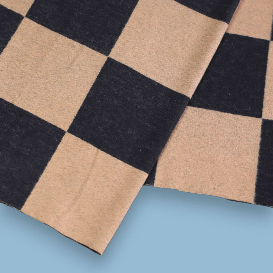 Mind the MAKER Organic Square Jacquard Knit Black/Camel