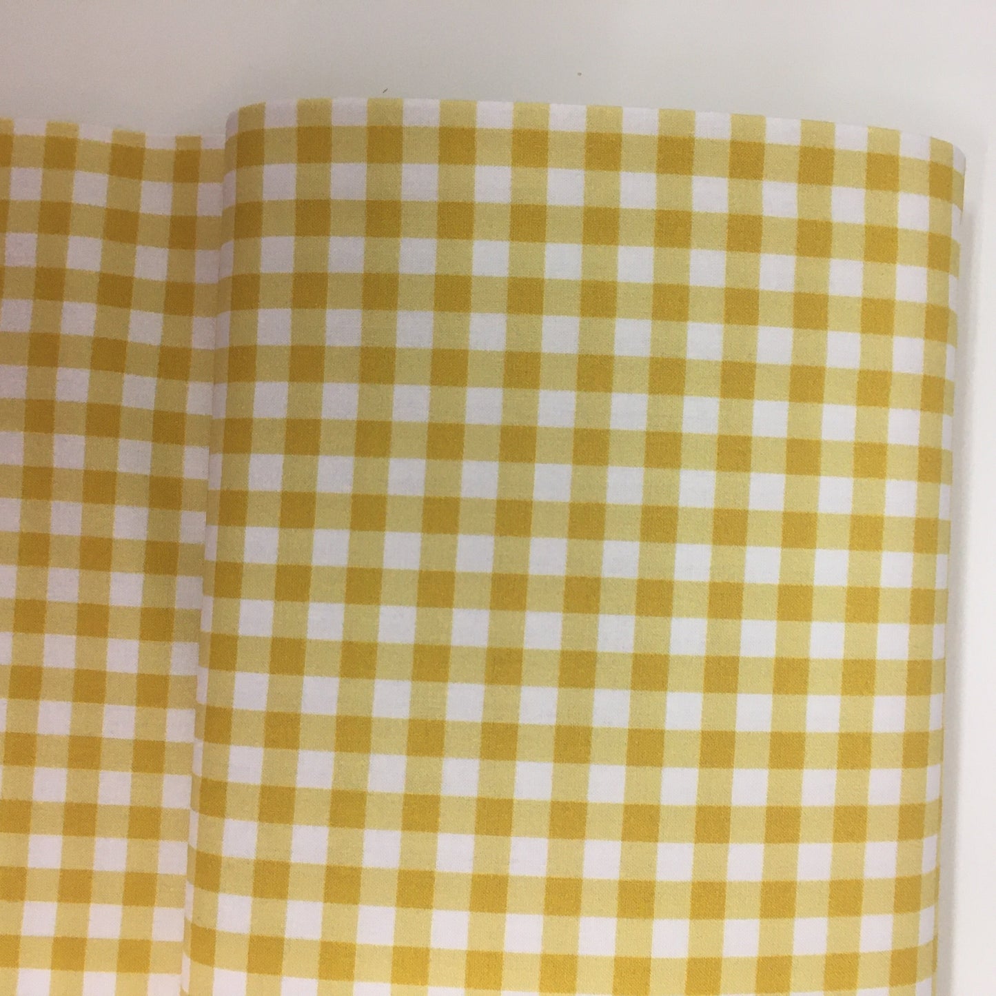 Sunshine Yellow Gingham Cotton Percal Print 1.25m