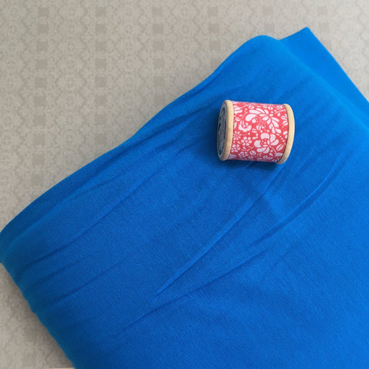 Harper Jersey Knit Fabric New Cyan Blue