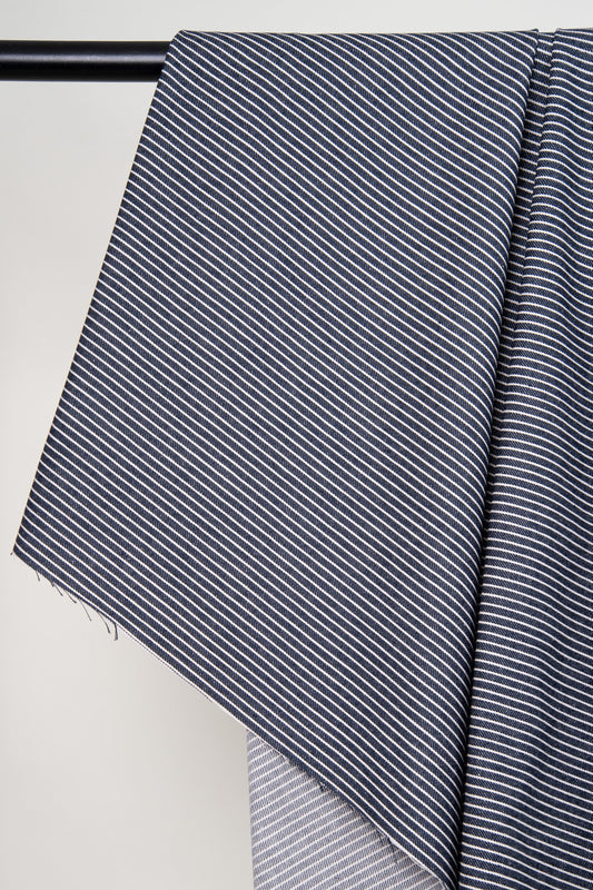 Atelier Brunette Denim Stripes Mid Blue