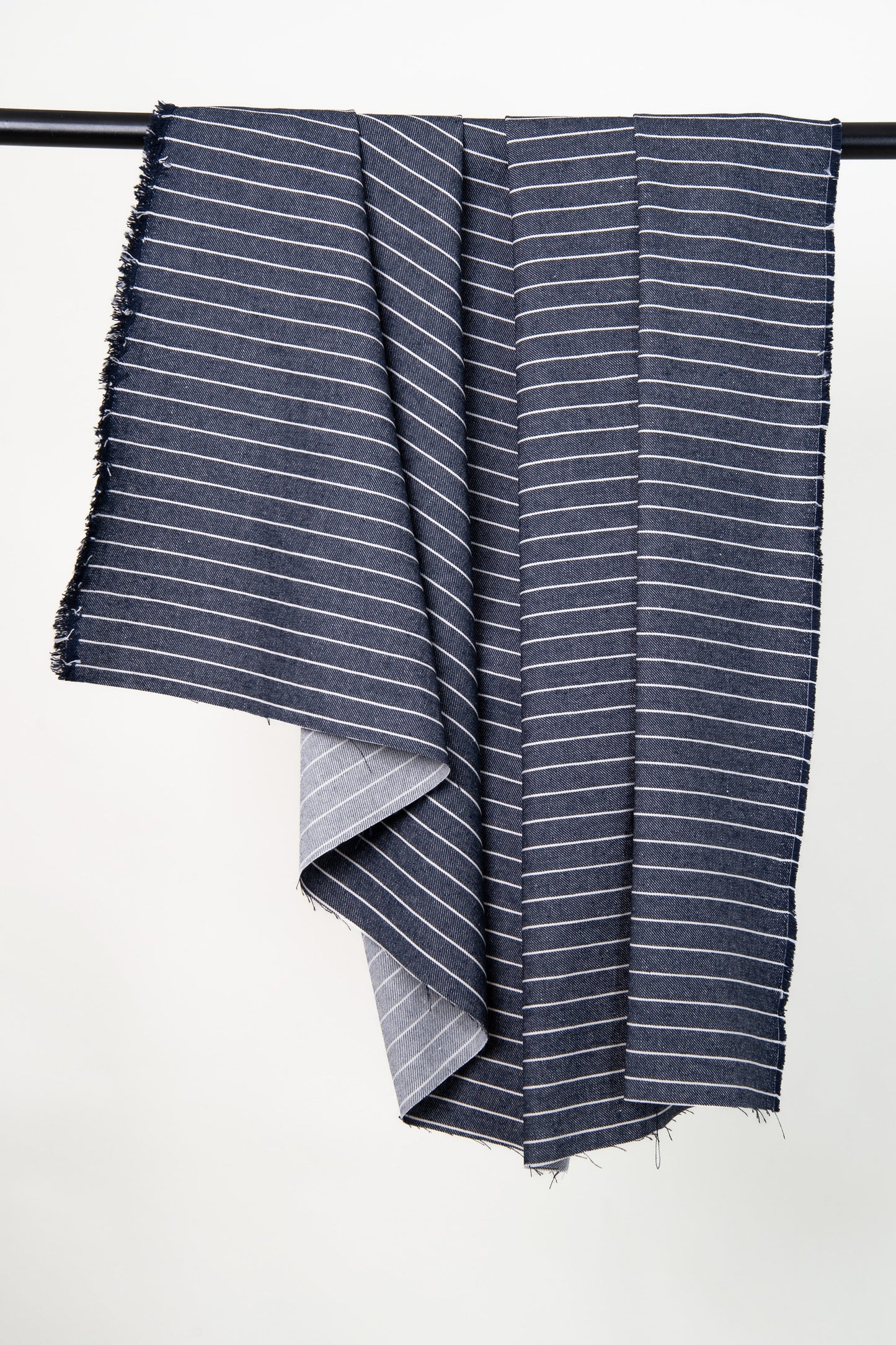 Atelier Brunette Denim Wide Stripes Mid Blue