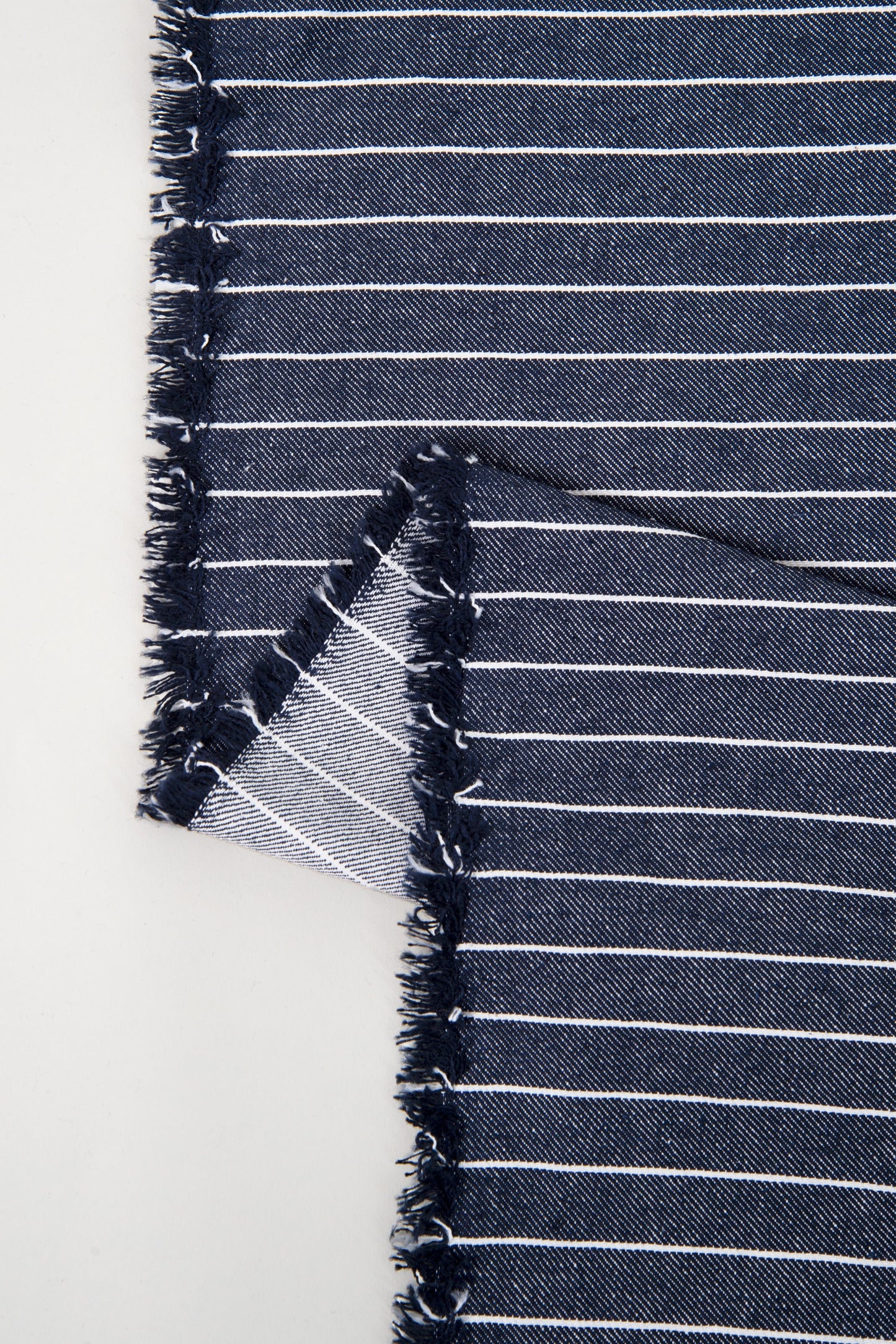 Atelier Brunette Denim Wide Stripes Mid Blue