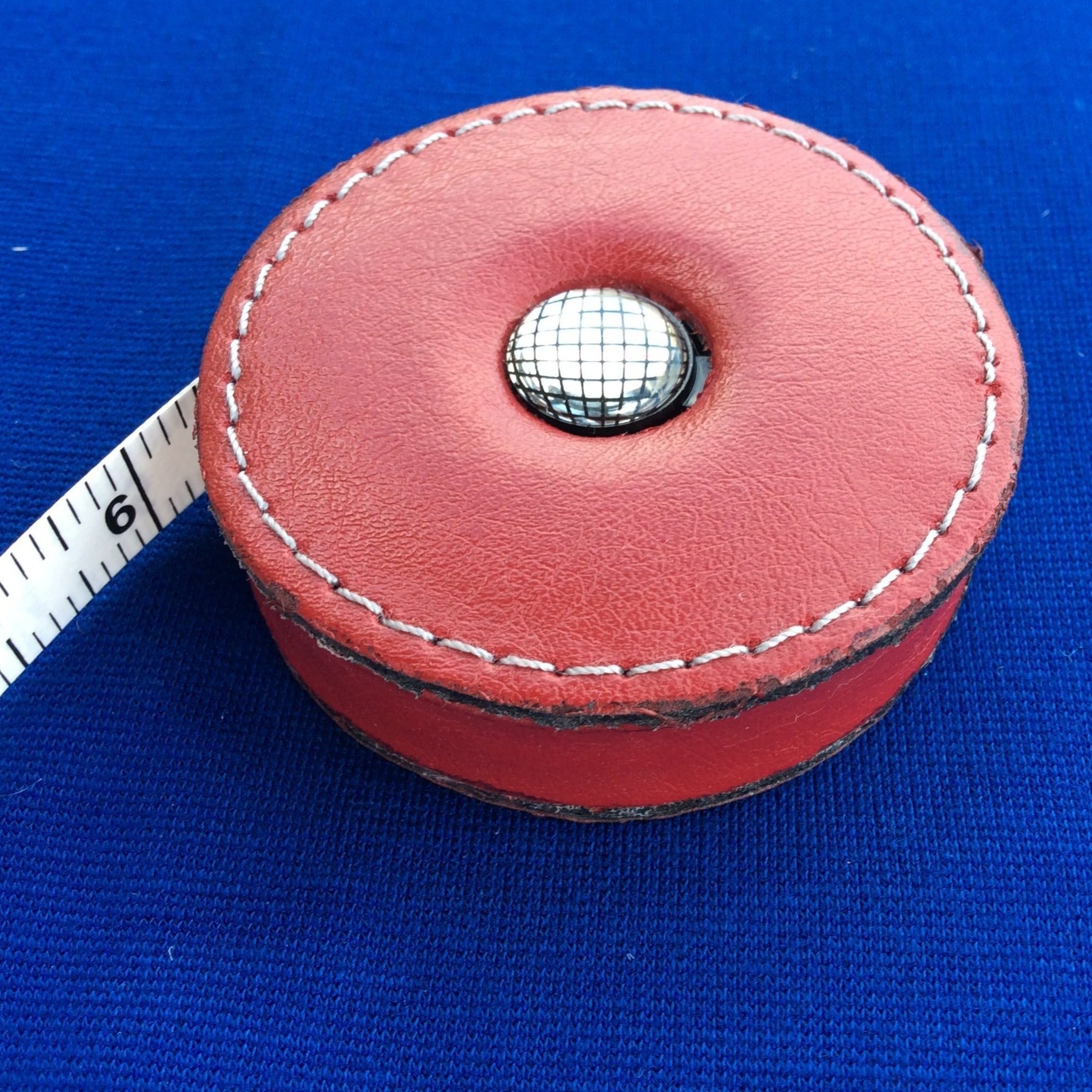 Sew Delicious Retractable Red Leather Tape Measures