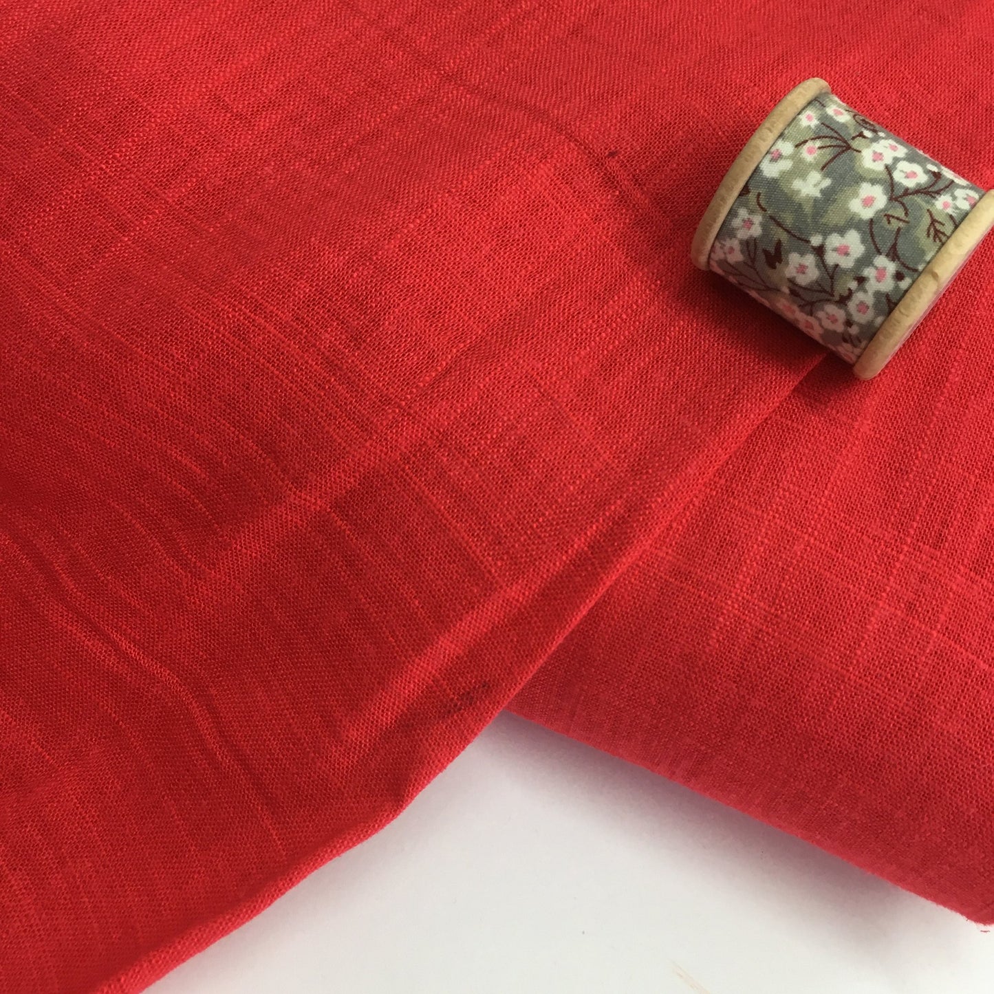 Piper Viscose Linen Dressmaking Fabric Red 0.5m
