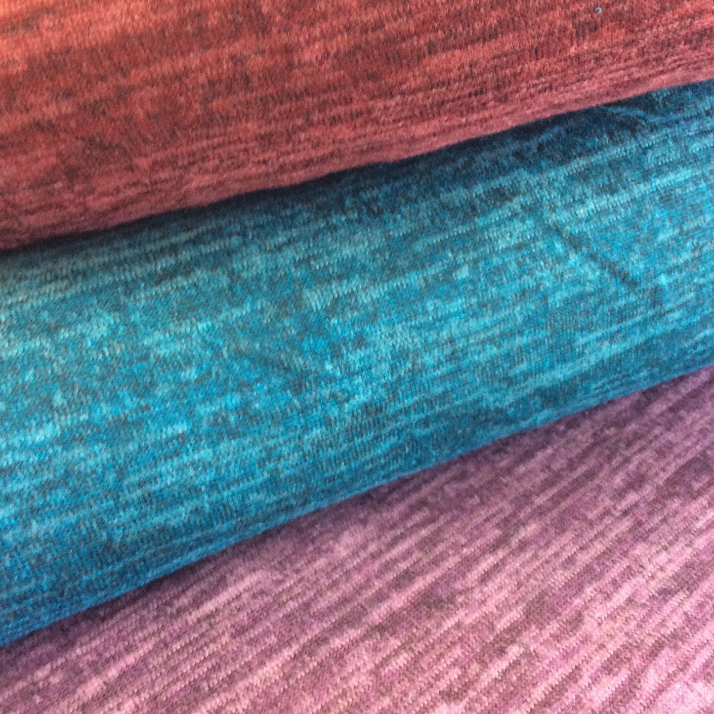 Julia Melange Sweater Knitted Fabric Teal Melange 2.6m