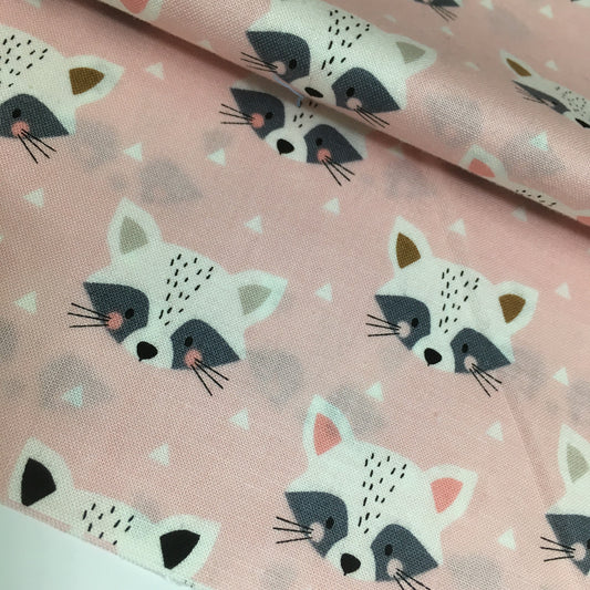 Dashwood Studio Geo Forest Raccoon Cotton Fabric by Wendy Kendall 2.25m